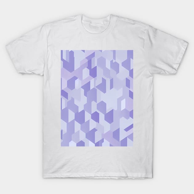 Abstract Geometric Hexagonal Pattern - purple pastel scheme T-Shirt by Artilize